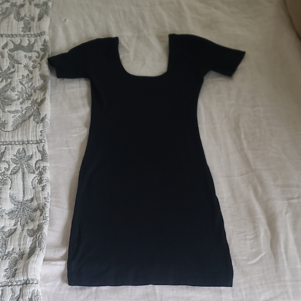 American Apparel Black Backless Bodycon Dress